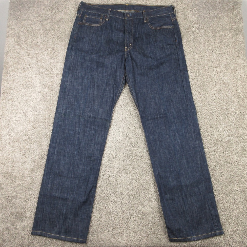 Levis Jeans Mens 36x34 Blue 569 Loose Straight Baggy Dark Wash Denim Pants